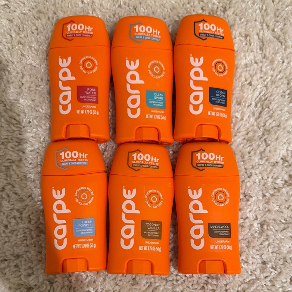 Bundle of Brand New Carpe Deodorants